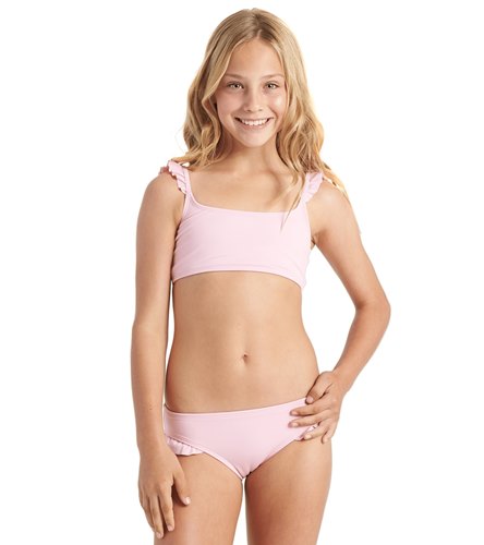 Billabong Girls Warm Days Ruffle Triangle Bikini Set At SwimOutlet