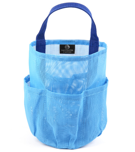 saltwater canvas mesh shower bag