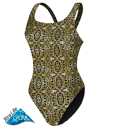 Sporti Filigree Wide Strap Swimsuit at SwimOutlet.com