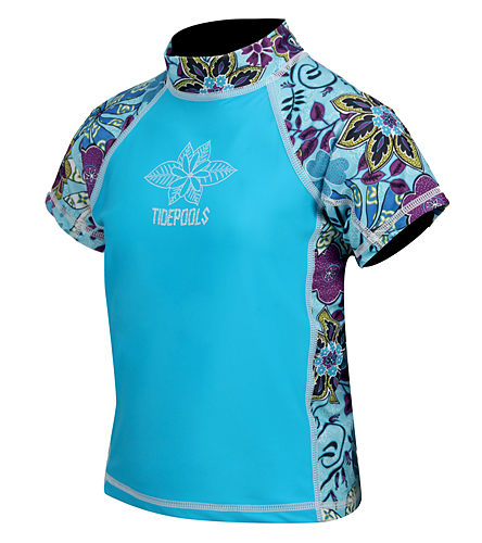 Tidepools Girls' Topsy Turvy S/S Rash Guard (2-14yrs) at SwimOutlet.com