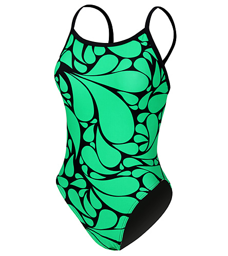 Sporti Mosaic Tear Drop Thin Strap Swimsuit at SwimOutlet.com