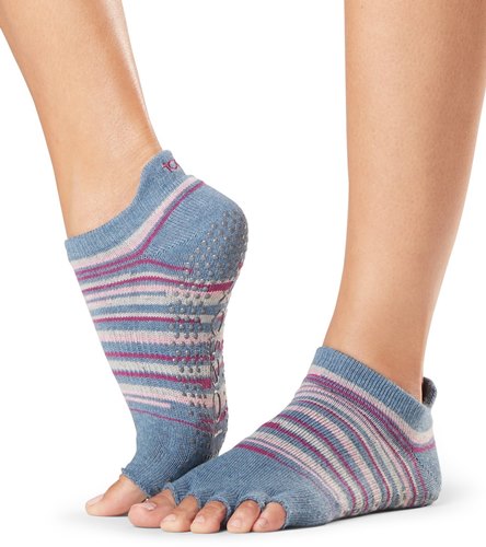 Toesox Low Rise Half-Toe Yoga Grip Socks at YogaOutlet.com