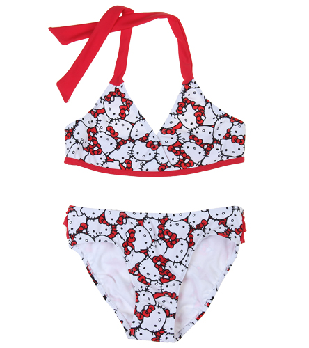 Hello Kitty Girls' Signature Halter Bikini Set (4-14) at SwimOutlet.com