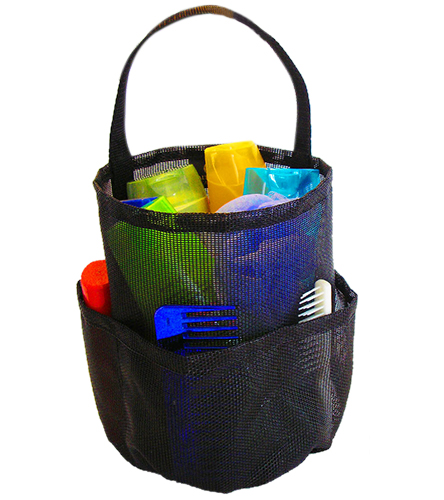 saltwater canvas mesh shower bag