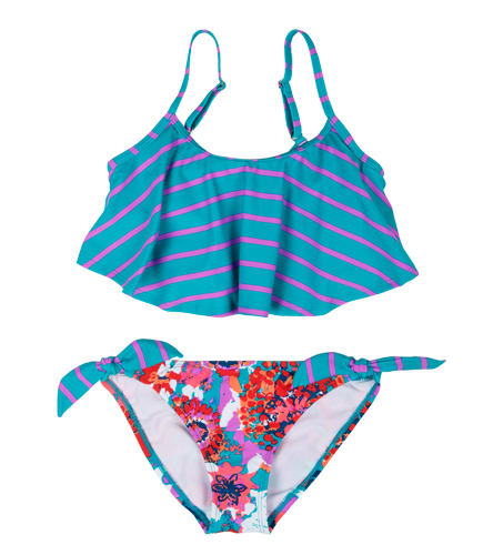 Roxy Girls' Running Wild Tankini Set (7-16) at SwimOutlet.com