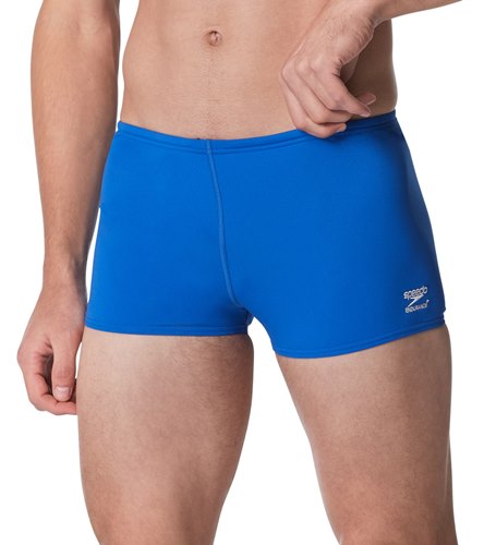 speedo solid poly mesh square leg