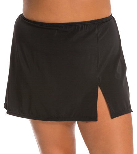 Fit4u Swimwear Plus Size Swim Skirt With Slit At Free