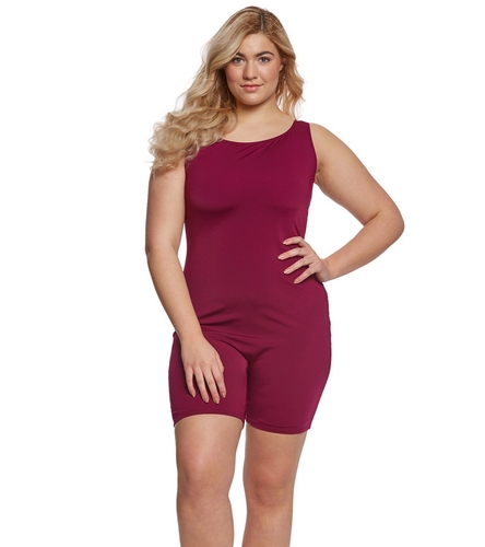 Sporti Plus Size Polyester Solid Fitness One Piece Unitard At Free Shipping 