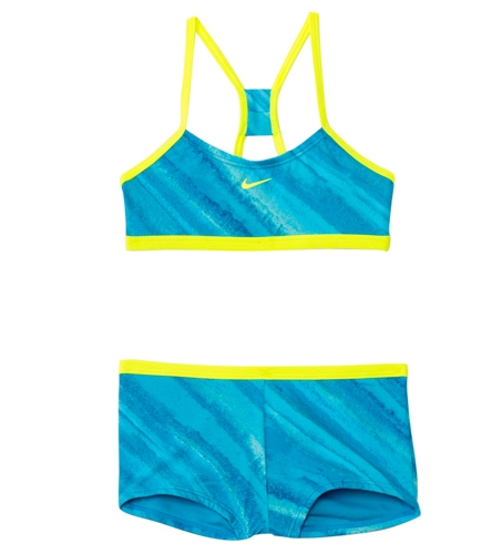 Nike Girls' Tonal Static Racerback Bikini Set (7-14) at SwimOutlet.com