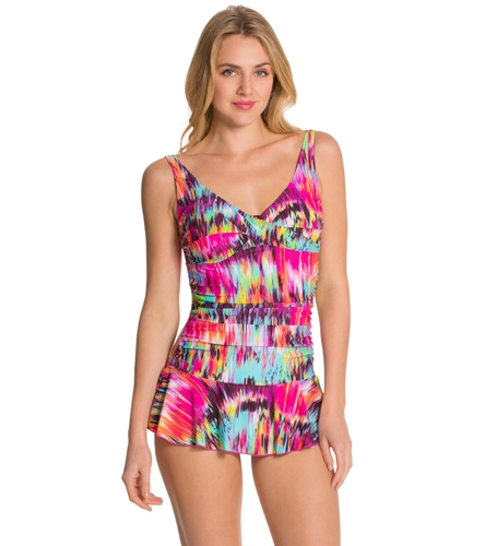 Ceeb Sunrise One Piece Swimsuit Skater Swimdress at ...