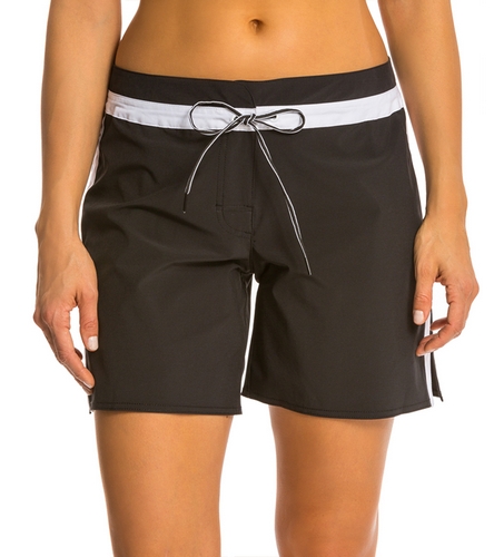 Seafolly Women's Block Party Mid Length Boardshort at SwimOutlet.com ...