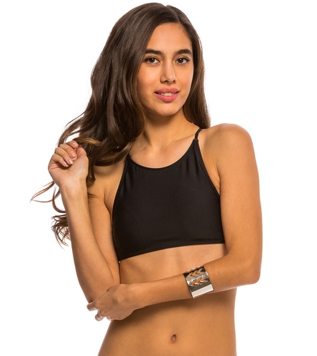 Volcom Swimwear Simply Solid Crop Bikini Top at SwimOutlet.com