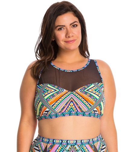 Plus size high neck bikini top