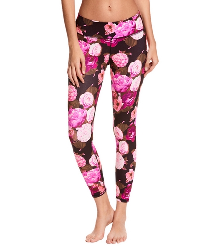 Betsey Johnson Dramatic Floral Printed Yoga Leggings at YogaOutlet.com ...