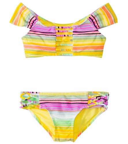 Raisins Girls' Newport Stripe Floating Island Bikini Set (7-16) at ...