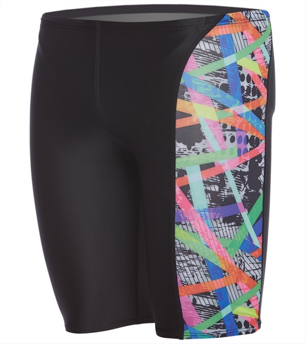 Speedo Flipturns Men's Rainbow Riot Jammer Swimsuit at SwimOutlet.com