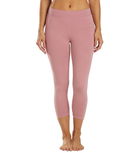 Hard Tail High Rise Cotton Yoga Capris at YogaOutlet.com - Free Shipping