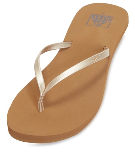 reef rose gold flip flops