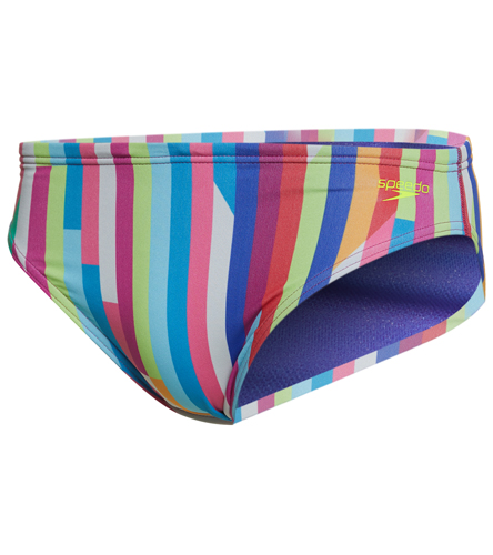 Speedo Men's Turnz Rainbow Flash Brief Swimsuit at SwimOutlet.com