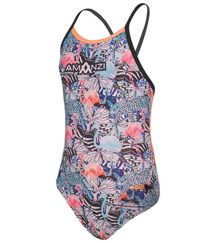 Amanzi Girls' Wild Heart One Piece Swimsuit at SwimOutlet.com - Free ...