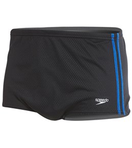 speedo solid poly mesh square leg