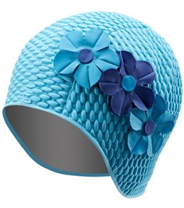 speedo flower swim cap