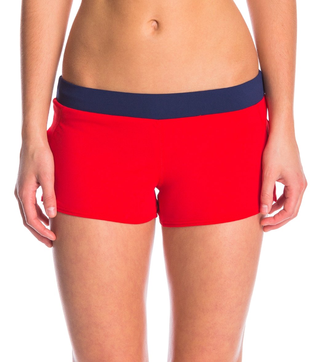 asics swimwear mens red