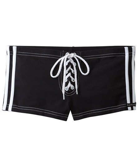 Sauvage Football Lace-Up Square Cut Swim Short at SwimOutlet.com - Free ...