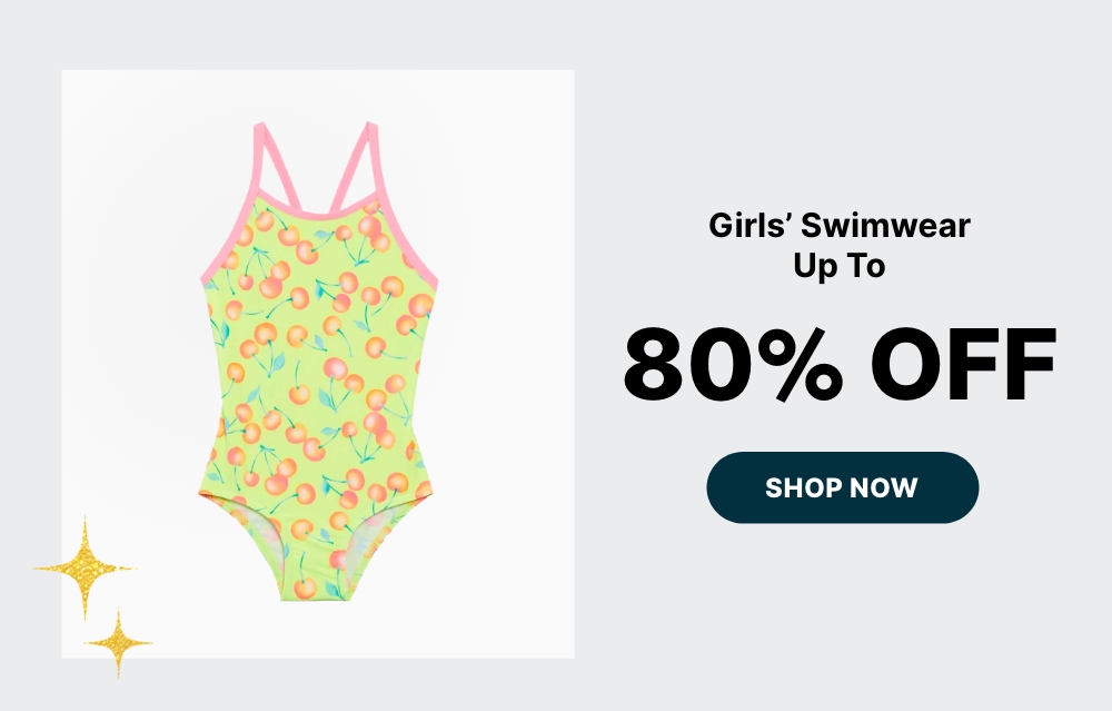 Up to 80% off Girls' Swimwear