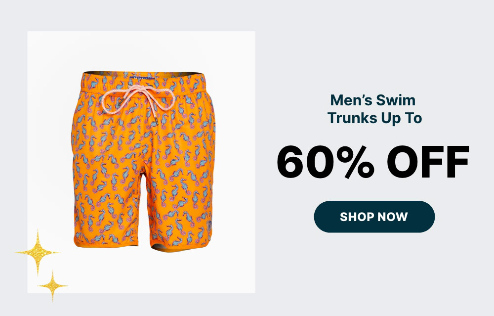 Up to 60% off Men's Swim Trunks