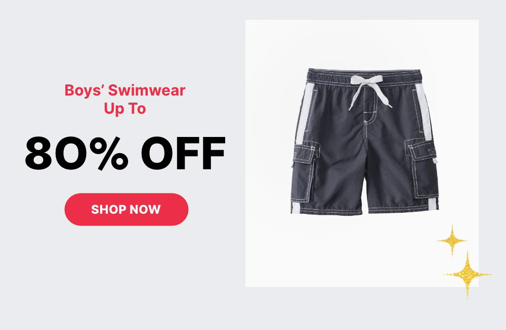 Up to 80% off Boys' Swimwear