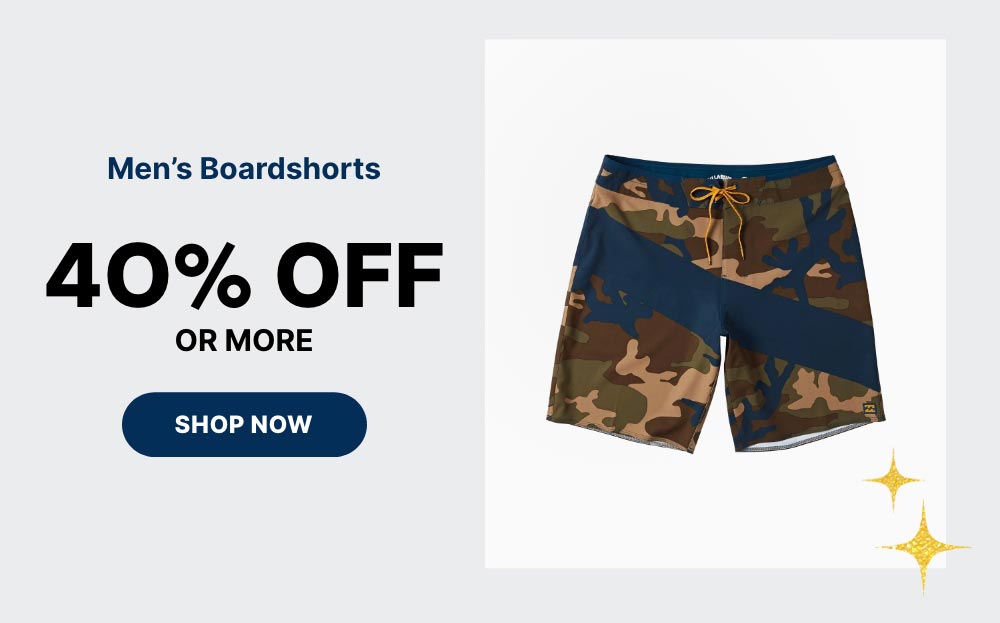 40% off or More Men's Boardshorts