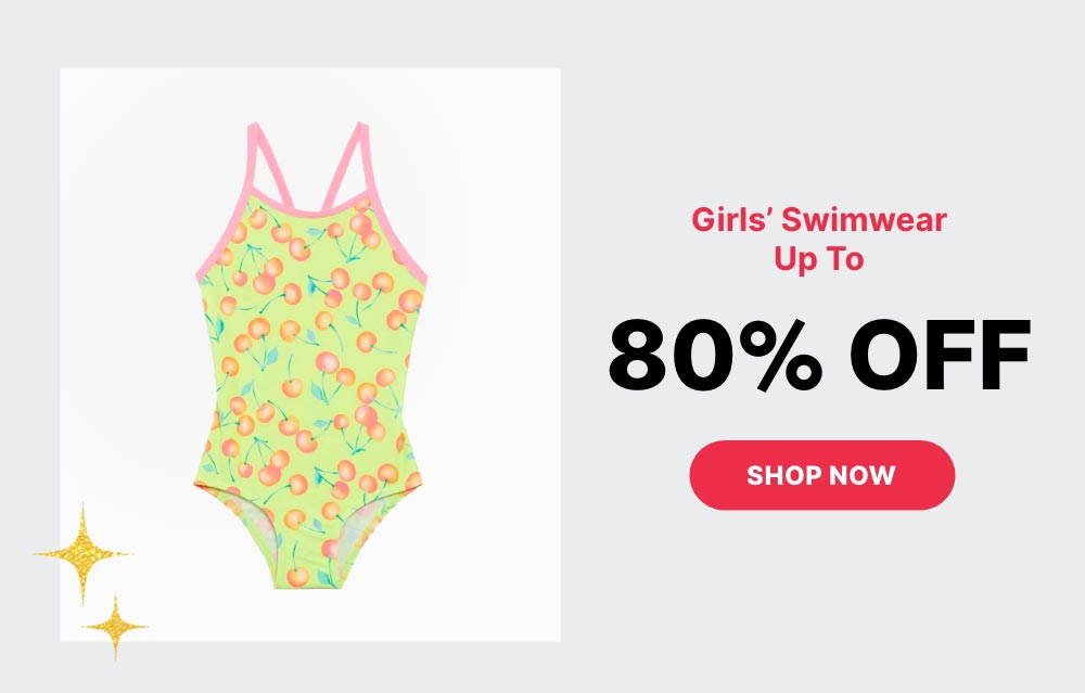 Up to 80% Off Girls' Swimwear