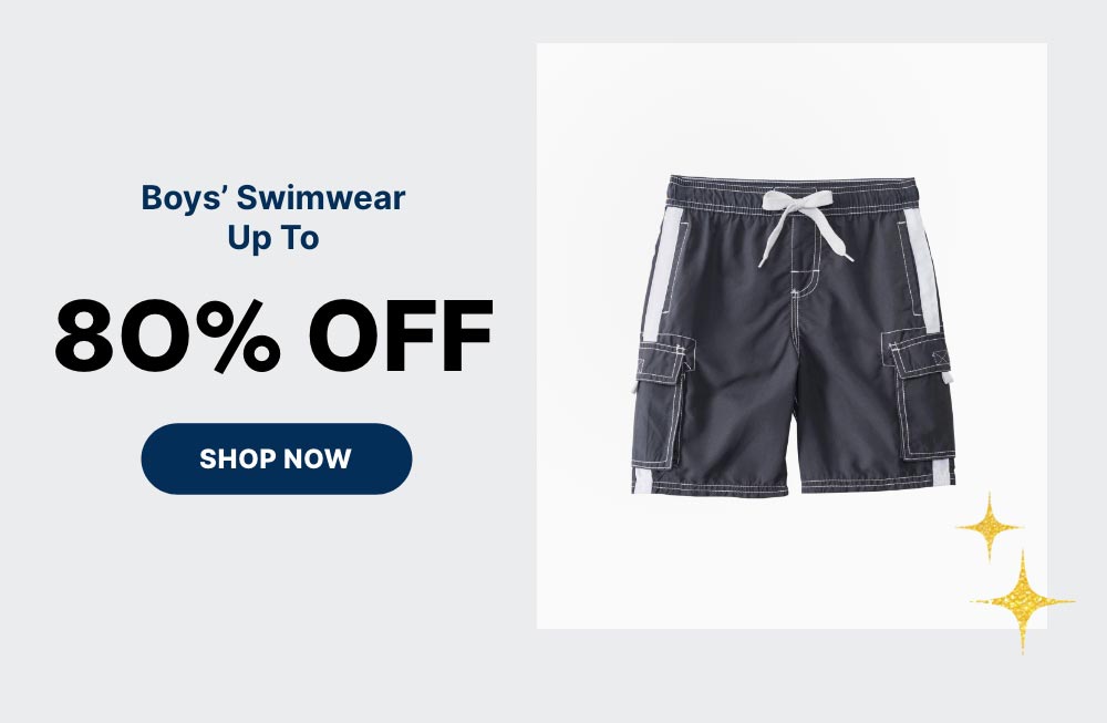 Up to 80% Off Boys' Swimwear