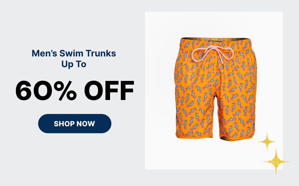 Up to 60% Off Men's Swim Trunks